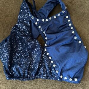 Kelle Royal Blue 3 Piece Dance Costume